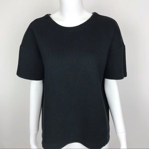 Everlane Boxy Fit The Street Fleece Black Shirt